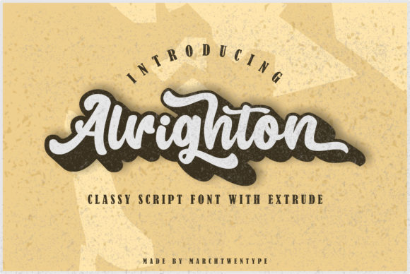 Alrighton: A Bold Handwritten Font for Crafters