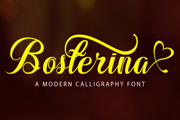 Bosterina: A Romantic Script Typeface for Editorial Design