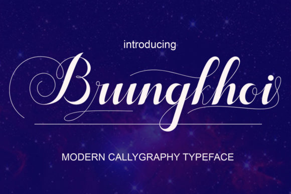 Brungkhoi: A Refined Script Font for Editorial Design