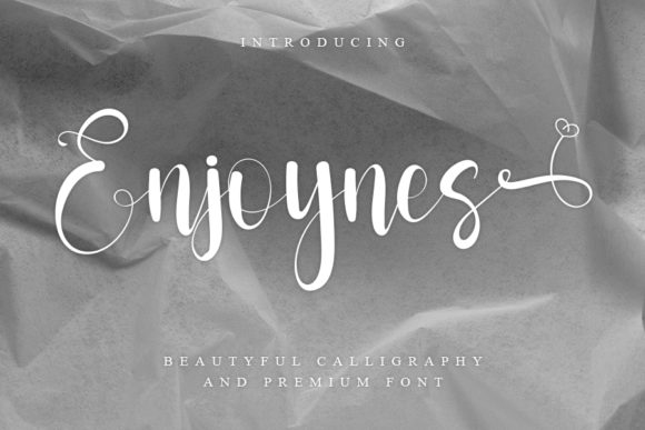 Enjoynes: A Refined Script Font for Editorial Design