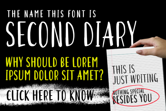 Second Diary: A Handwritten Font for Marketers
