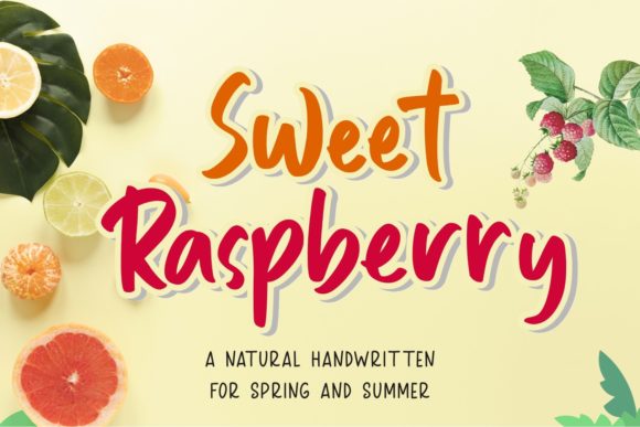 Sweet Raspberry: A Romantic Script Typeface for Editors