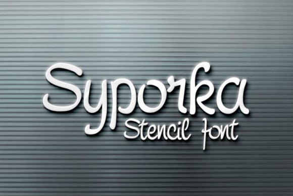 Syporka: A Distinctive Stencil Script Font for Editors